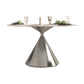 Sintered Stone Top Dining Table in White for Restaurant Modern Round Table with Metal Pedestal Clearhalo ' dining_table' 'Dining Tables & Seating' 'Dining Tables' 'furn' 'furn_dining_table' 'Furniture' 'furniture_dining_table' 'Kitchen & Dining Furniture' 'kitchen&dining_furn' 'kitchen' 'kitchen_dining_table' 1200x1200_f48fdaf7-d42d-410e-9ffc-e22f254c2f1d