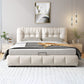 Wood and Upholstered Headboard Platform Bed Rectangular Panel Bed