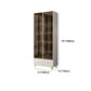 Glam Standard Book Shelf Engineered Wood Bookcase with Doors