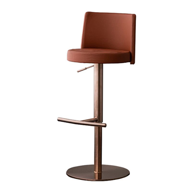 Tabouret de comptoir réglable de style moderne avec coussin en cuir et pied simple