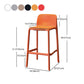 Modern Style Low Back Bar-stool Square Counter Bar Stool with Plastic Legs Clearhalo 'Bar Furniture' 'Bar Stools' 'bar_stools' 'furn' 'furn_bar_stools' 'Furniture' 'furniture_bar_stools' 'Kitchen & Dining Furniture' 1200x1200_f4922978-ffde-4165-bd6b-28bcd570bd02