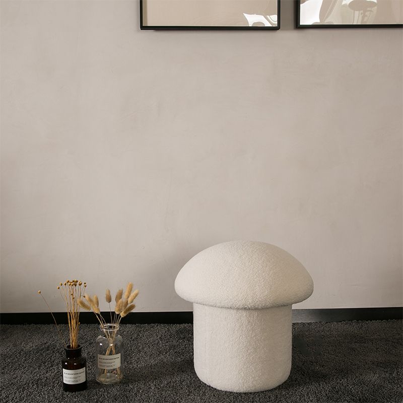 Plain Pouf Mushroom Shaped Sherpa Fade Resistant Upholstered Pouf Ottoman Clearhalo 'furn' 'furn_ottomans_poufs' 'Furniture' 'Living Room Furniture' 'Ottomans & Poufs' 'ottomans_poufs' 1200x1200_f4923f21-8586-4178-bdee-684bfc5b5cc4