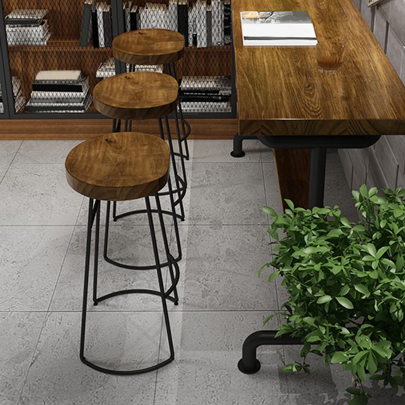 Modern Solid Wood Dining Stools Backless Barstools with Footrest Clearhalo 'Bar Furniture' 'Bar Stools' 'bar_stools' 'furn' 'furn_bar_stools' 'Furniture' 'Kitchen & Dining Furniture' 1200x1200_f4926840-542b-4150-9c3f-8413bbe5ddc5