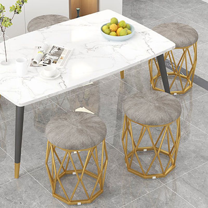 Solid Color Flannel Standard Stool Modern Style Simple Round Cushion Stool Clearhalo 'furn' 'furn_ottomans_poufs' 'Furniture' 'Living Room Furniture' 'Ottomans & Poufs' 'ottomans_poufs' 1200x1200_f4943f30-4225-43c8-8f10-3de74dedb879