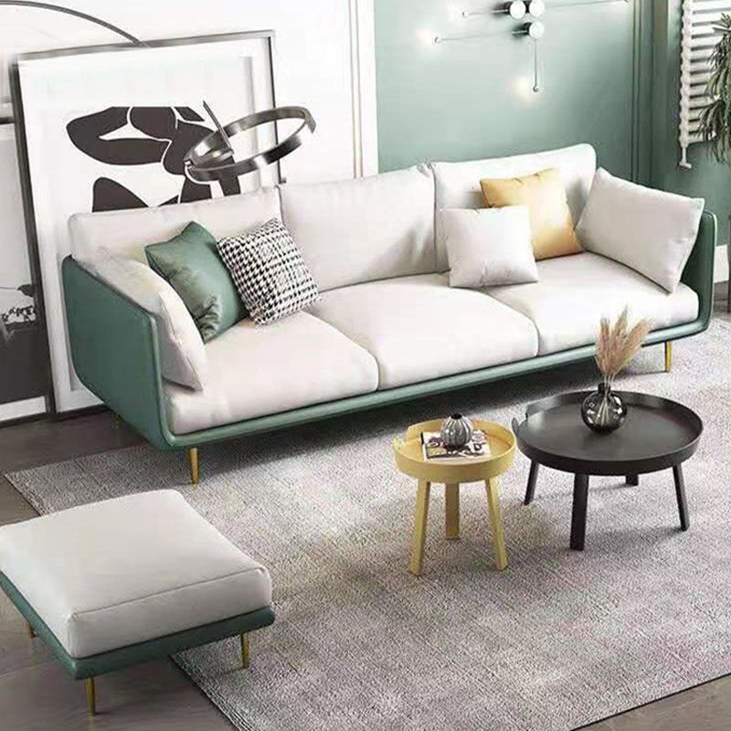 Modern Style Square Armrest High-density Sponge Seat Filled Solid Wood Base Sofa Clearhalo 'furn' 'furn_sofas' 'Furniture' 'furniture_sofas' 'kitchen' 'kitchen_sofas' 'Living Room Furniture' 'Sofa' 'sofas' 1200x1200_f496336b-74a5-46ec-9f6f-ceb887505037