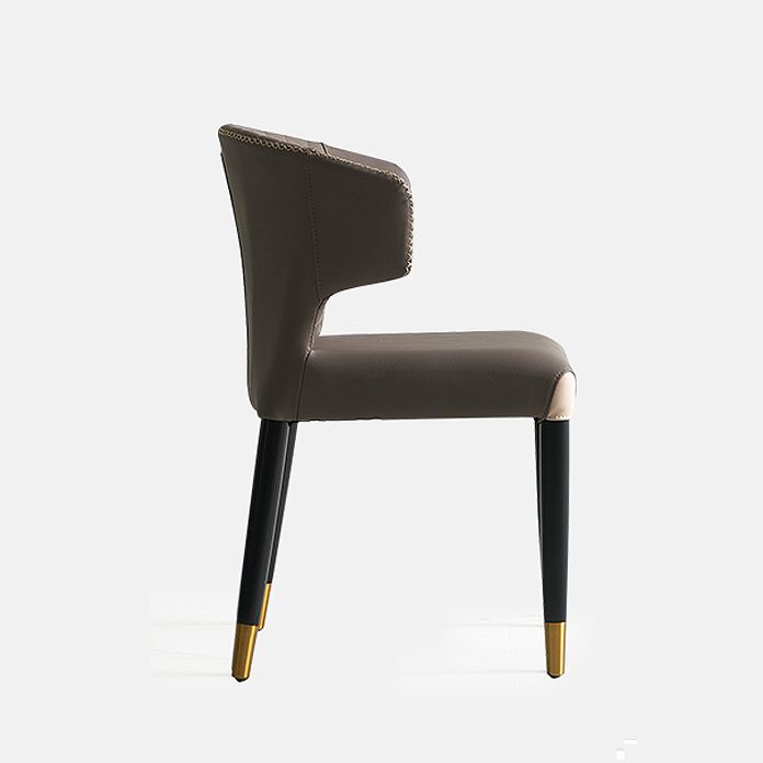 Minimalist Style Leather Dining Side Chair Wingback Armless Dining Chair Clearhalo 'Dining Chairs' 'Dining Tables & Seating' 'dining_chair' 'furn' 'furn_dining_chair' 'Furniture' 'furniture_dining_chair' 'Kitchen & Dining Furniture' 1200x1200_f4985c70-44cf-4d6b-888a-1d3bf242a396