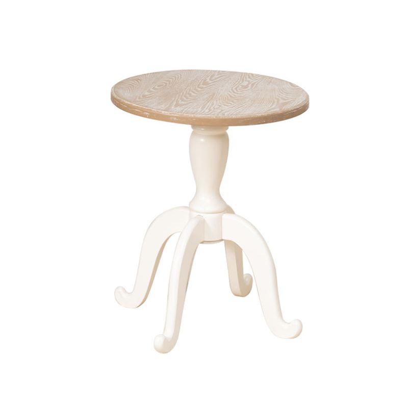 Table de bout rustique salon métal 4 jambes table d'appoint en bois massif