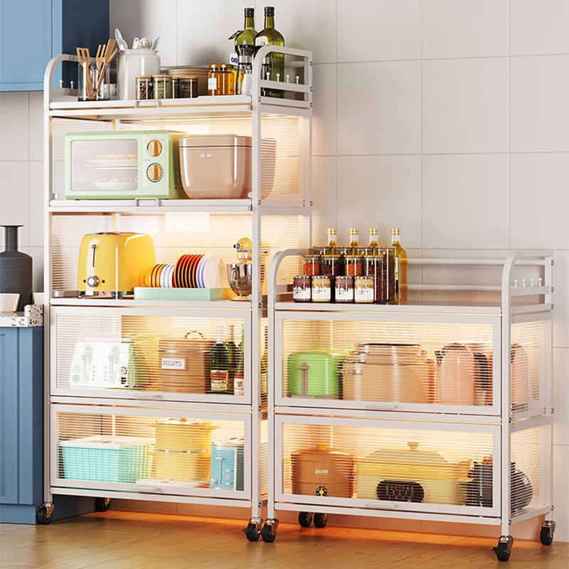 Serveur de restauration blanc contemporain serveur de buffet en acier pour la cuisine