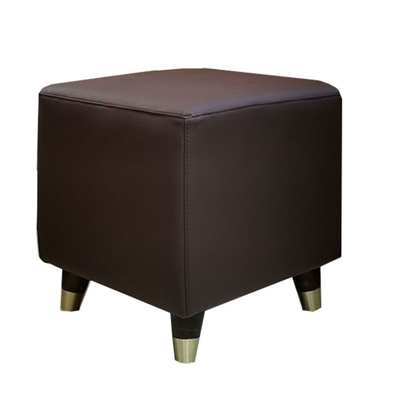 Contemporary Square Ottoman Leather Foot Stool with Legs for Home Clearhalo 'furn' 'furn_ottomans_poufs' 'Furniture' 'Living Room Furniture' 'Ottomans & Poufs' 'ottomans_poufs' 1200x1200_f49c22bb-fb2b-4b9d-92ce-5b55d0e0222a