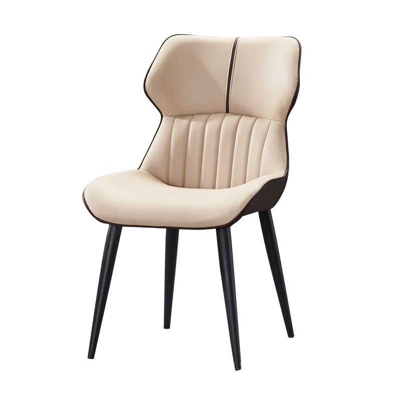 Industrial Wingback Parsons Chair for Kitchen Faux Leather Dining Chairs Clearhalo 'Dining Chairs' 'Dining Tables & Seating' 'dining_chair' 'furn' 'furn_dining_chair' 'Furniture' 'Kitchen & Dining Furniture' 1200x1200_f49d18f9-b75b-4bac-b3e2-f188cad8c117