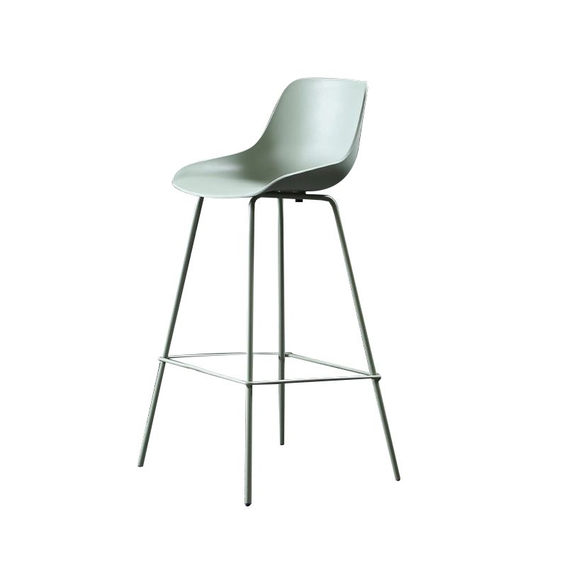Contemporary Macaroon Counter Stools Armless Plastic Indoor Bar Stool with Iron Base Clearhalo 'Bar Furniture' 'Bar Stools' 'bar_stools' 'furn' 'furn_bar_stools' 'furniture_bar_stools' 'Kitchen & Dining Furniture' 'kitchen&dining_furn' 'kitchen' 'kitchen_furn' Furniture' 1200x1200_f49d2109-1968-4b0e-be9e-08dc3613defe