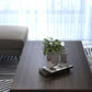 Dark Brown Solid Wood Coffee Table Abstract Coffee Cocktail Table