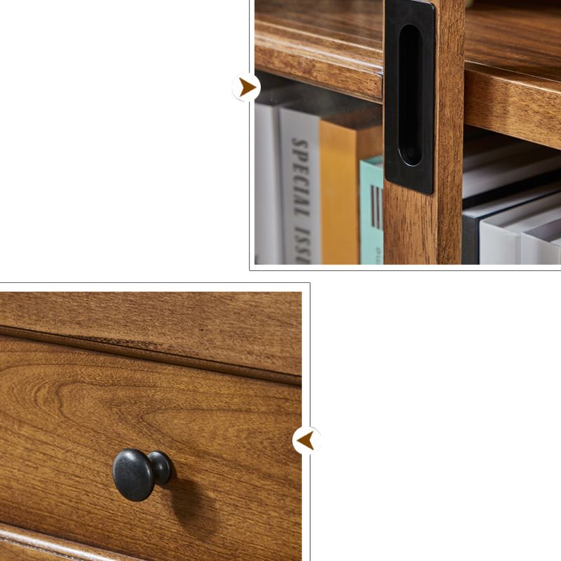 Librure de style moderne a fermé la bibliothèque en bois standard pour salle d'étude