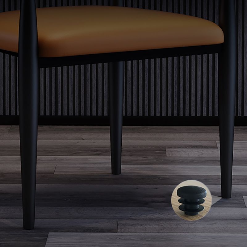 Industrial Design Open Back Dining Side Chair Leather Dining Chairs for Home Clearhalo ' kitchen&dining_furn' 'Dining Chairs' 'Dining Tables & Seating' 'dining_chair' 'furn' 'furn_dining_chair' 'Furniture' 'furniture_dining_chair' 'Kitchen & Dining Furniture' 'kitchen' 1200x1200_f4a12de1-c379-4655-babe-3612934d658e