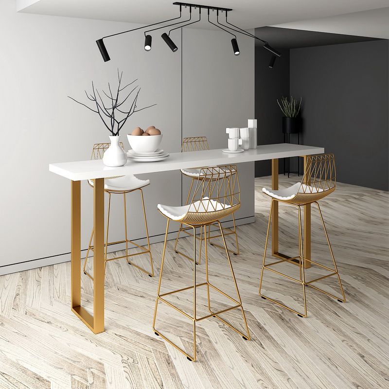 Solid Wood Bar Table Set Glam Rectangle 1/3/4/5 Pieces Counter Table Clearhalo 'Bar Furniture' 'furn' 'furn_home_bar_bar_sets' 'Furniture' 'Home Bars & Bar Sets' 'home_bar_bar_sets' 'Kitchen & Dining Furniture' 1200x1200_f4a173d0-158c-4330-8442-3ddee042f138