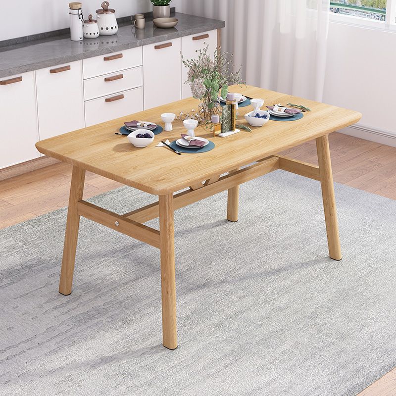 Trestle Base Dining Table Rectangle Table for Kitchen Dining Room Clearhalo 'Dining Tables & Seating' 'Dining Tables' 'dining_table' 'furn' 'furn_dining_table' 'Furniture' 'Kitchen & Dining Furniture' 1200x1200_f4a1e65e-bcef-47f4-8169-fa83fcfaff16