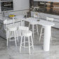Industrial Iron Bar Dining Table with Stone Top Indoor Bistro Table Fixed Table Clearhalo 'Bar Furniture' 'Bar Tables' 'bar_tables' 'furn' 'furn_bar_tables' 'Furniture' 'furniture_bar_tables' 'Kitchen & Dining Furniture' 1200x1200_f4a2eca3-3d63-4967-8b5f-71707c29d1ff