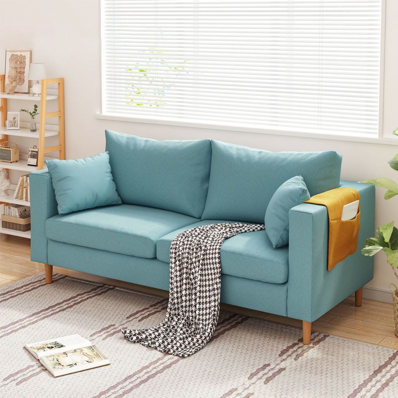 Cuscini moderni standard a braccio quadrato soggiorno divano stazionario di lino