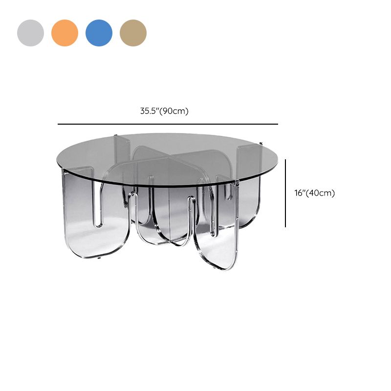 Abstract Coffee Table Modern Glass Top Coffee Cocktail Table Clearhalo 'Coffee & Accent Tables' 'Coffee Tables' 'coffee_tables' 'furn' 'furn_coffee_tables' 'Furniture' 'Living Room Furniture' 1200x1200_f4a4f16d-4079-4e1c-8f63-ab4ab4f96970