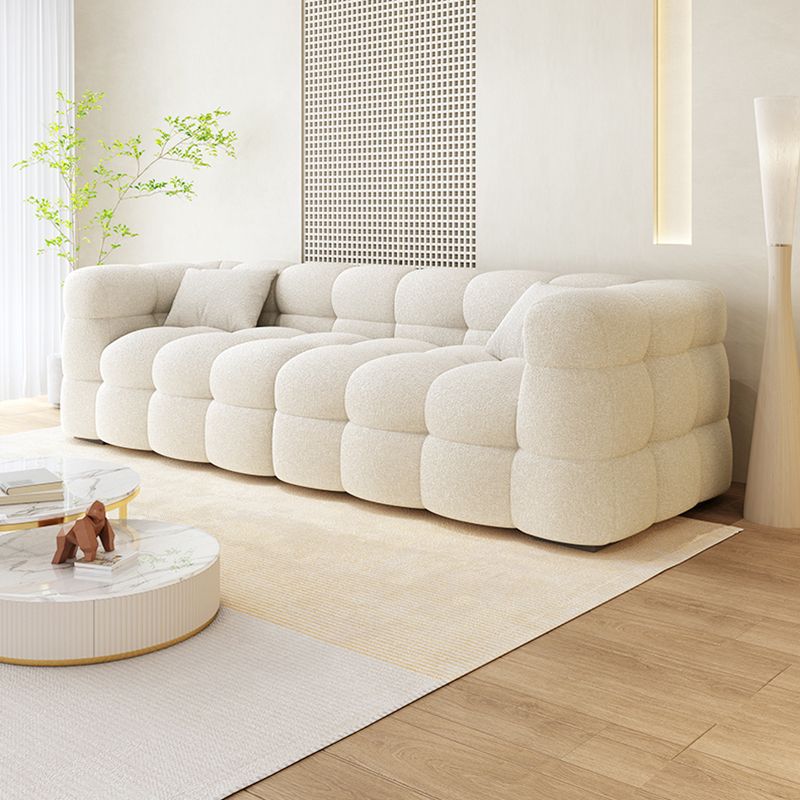 Nordic Biscuit Back Wool Sofa Tuxedo Arm 41.3"d Sofa in Cream Clearhalo 'furn' 'furn_sofas' 'Furniture' 'Living Room Furniture' 'Sofa' 'sofas' 1200x1200_f4a5257c-4a12-4d99-bbb6-8d30a7878455