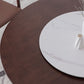 Modern Style Solid Wood Dining Table Brown Round Table with Pedestal Base Clearhalo ' dining_table' 'Dining Tables & Seating' 'Dining Tables' 'furn' 'furn_dining_table' 'Furniture' 'furniture_dining_table' 'Kitchen & Dining Furniture' 'kitchen&dining_furn' 'kitchen' 'kitchen_dining_table' 1200x1200_f4a74a7a-4822-4285-a75b-23beb67458a3
