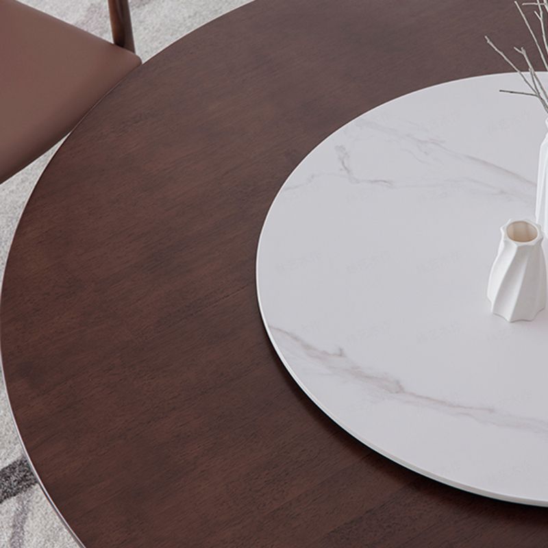 Modern Style Solid Wood Dining Table Brown Round Table with Pedestal Base Clearhalo ' dining_table' 'Dining Tables & Seating' 'Dining Tables' 'furn' 'furn_dining_table' 'Furniture' 'furniture_dining_table' 'Kitchen & Dining Furniture' 'kitchen&dining_furn' 'kitchen' 'kitchen_dining_table' 1200x1200_f4a74a7a-4822-4285-a75b-23beb67458a3