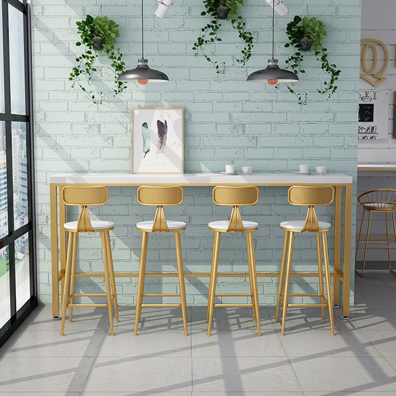 Glam Style Counter Stool Upholstered Low Back Bar Stool with Gold Frame Clearhalo 'Bar Furniture' 'Bar Stools' 'bar_stools' 'furn' 'furn_bar_stools' 'Furniture' 'Kitchen & Dining Furniture' 1200x1200_f4a75613-b28f-47bd-9127-5f19f7f9d301