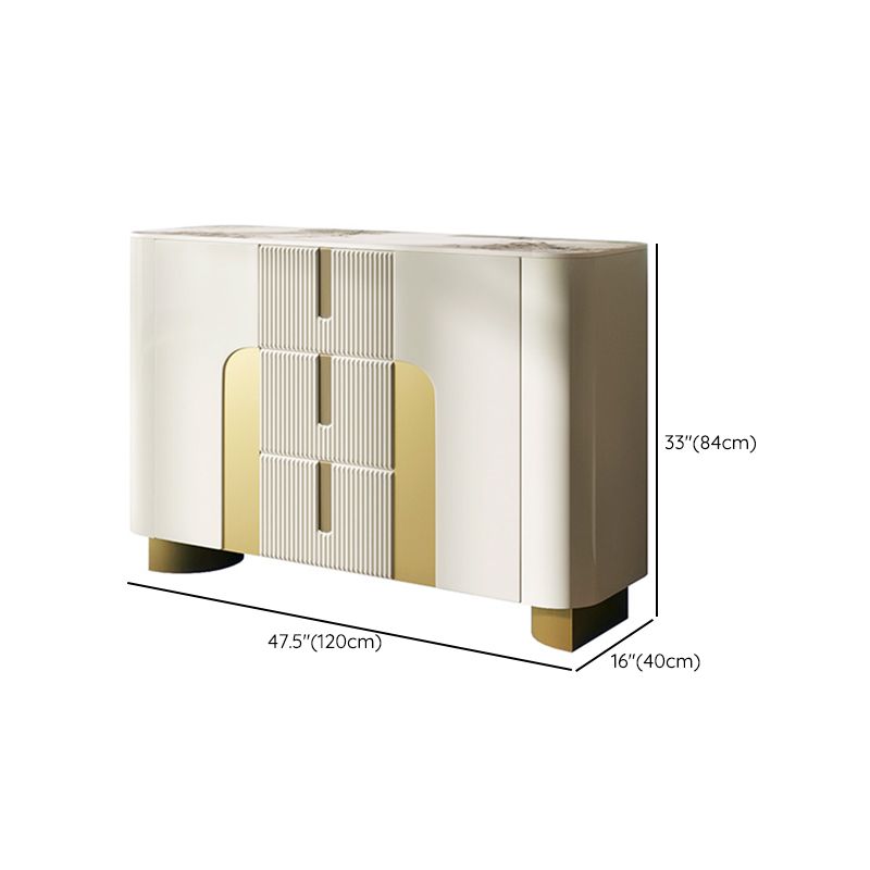 Glam Sideboard Buffet Cabinets Buffet Sideboard with 2 Doors and 3 Drawers Clearhalo 'buffet_sideboard' 'Buffets & Sideboards' 'furn' 'furn_buffet_sideboard' 'Furniture' 'Kitchen & Dining Furniture' 1200x1200_f4a89f4a-fb93-4445-88a2-47c64685abeb