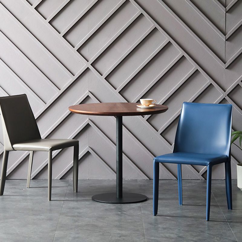 Wooden Top Dining Table Modern Round Dining Table with Metal Base Clearhalo 'Dining Tables & Seating' 'Dining Tables' 'dining_table' 'furn' 'furn_dining_table' 'Furniture' 'furniture_dining_table' 'Kitchen & Dining Furniture' 'kitchen' 'kitchen_dining_table' 1200x1200_f4a93de2-e478-44aa-8eaf-4042604e1e8f