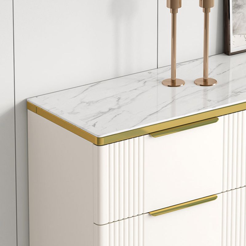 Commode de rangement en pierre de coffre de rangement contemporain de 11,7 pouces de largeur