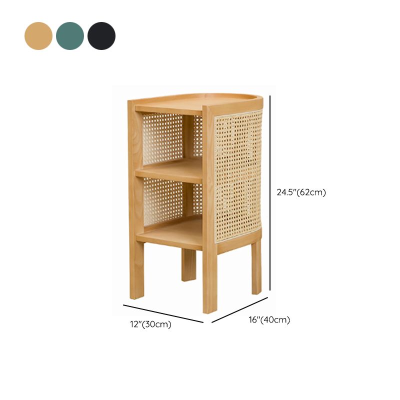 12 "W Modern Bedside Gabinet Accent Mesa de acento Nightshand con 3 estantes