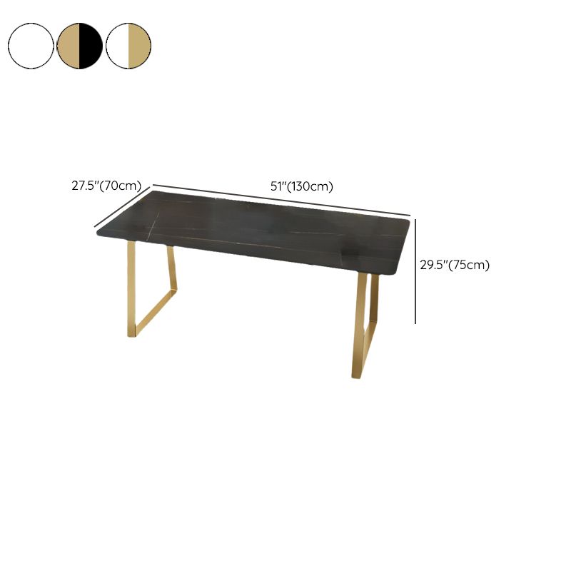 29.53" H Glam Office Desk Rectangular Secretary Desk with Metal Legs Clearhalo 'furn' 'furn_office_desk' 'Furniture' 'Office Desks' 'Office Furniture' 'office_desk' 1200x1200_f4aaaf37-08d4-4b17-8f71-3b64502db67a