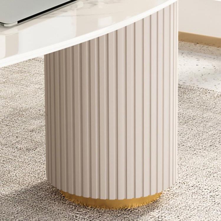 23" Wide Glam Executive Desk White 3-drawer Office Desk with Metal Legs Clearhalo 'furn' 'furn_office_desk' 'Furniture' 'Office Desks' 'Office Furniture' 'office_desk' 1200x1200_f4aabe76-06a9-4334-8cd0-c957bc92d56c