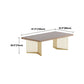 Solid Wood Rectangular Shape Meeting Table Luxury Writing Desk