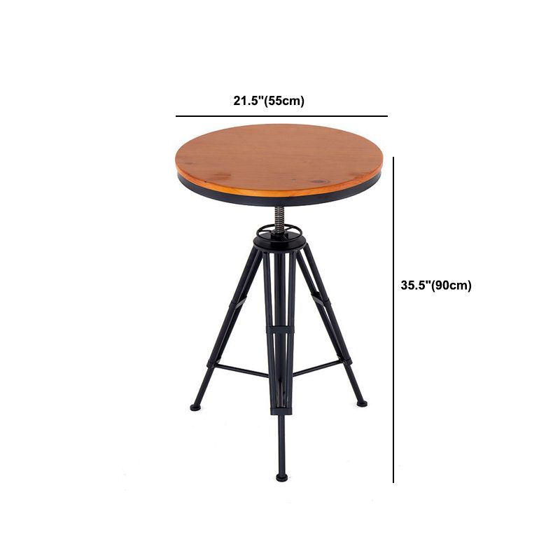 Rundes Bistro-Set, 1/2/3-teilig, Bartisch-Set aus massivem Holz im Industriestil