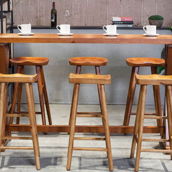 Modern Style Bistro Bar Table Rectangle Solid Wood Bar Table for Dining Room Clearhalo 'Bar Furniture' 'Bar Tables' 'bar_tables' 'furn' 'furn_bar_tables' 'Furniture' 'Kitchen & Dining Furniture' 1200x1200_f4ad8f3f-72ad-452a-aaf8-c5b4ac787e9d