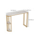Faux Marble Bistro Bar Table Rectangle Metal Base Bar Table for Living Room Clearhalo 'Bar Furniture' 'Bar Tables' 'bar_tables' 'furn' 'furn_bar_tables' 'Furniture' 'Kitchen & Dining Furniture' 1200x1200_f4afb60f-8407-42aa-84de-ddd00934c5e7