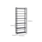 Contemporary Metal Bookshelf Black Etagere Shelf Bookcase for Study Room
