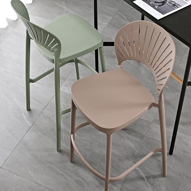 Contemporary Stackable Counter Stools Colorful Indoor Bar Stool, Set of 4 Clearhalo 'Bar Furniture' 'Bar Stools' 'bar_stools' 'furn' 'furn_bar_stools' 'furniture_bar_stools' 'Kitchen & Dining Furniture' 'kitchen&dining_furn' 'kitchen' 'kitchen_furn' Furniture' 1200x1200_f4b27bb1-22a9-4246-b3dc-46d65f2e393b