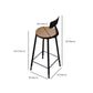 Wood Low Back Dining Stools Contemporary Armless Bar Stools with Footrest Clearhalo 'Bar Furniture' 'Bar Stools' 'bar_stools' 'furn' 'furn_bar_stools' 'Furniture' 'Kitchen & Dining Furniture' 1200x1200_f4b2e269-592f-4cc9-8dd1-e6da00d9766b
