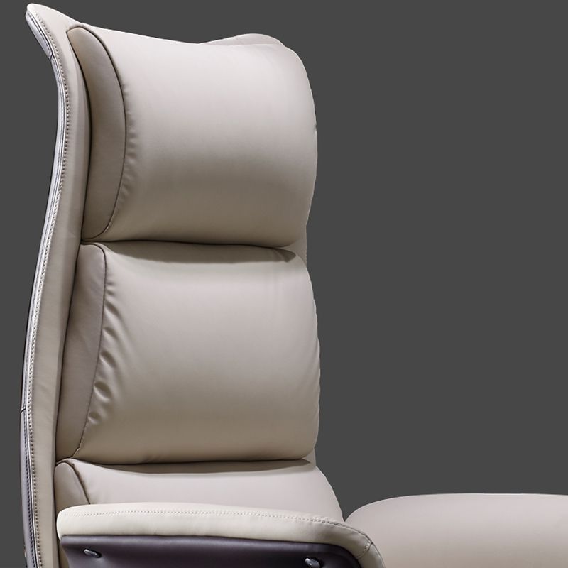 Modern White Managers Chair Adjustable Seat Height Executive Chair for Office Clearhalo 'furn' 'furn_office_chair' 'Furniture' 'Office Chairs' 'Office Furniture' 'office_chair' 1200x1200_f4b2f7a4-76b2-45e4-9dd9-70a9e2dc901f