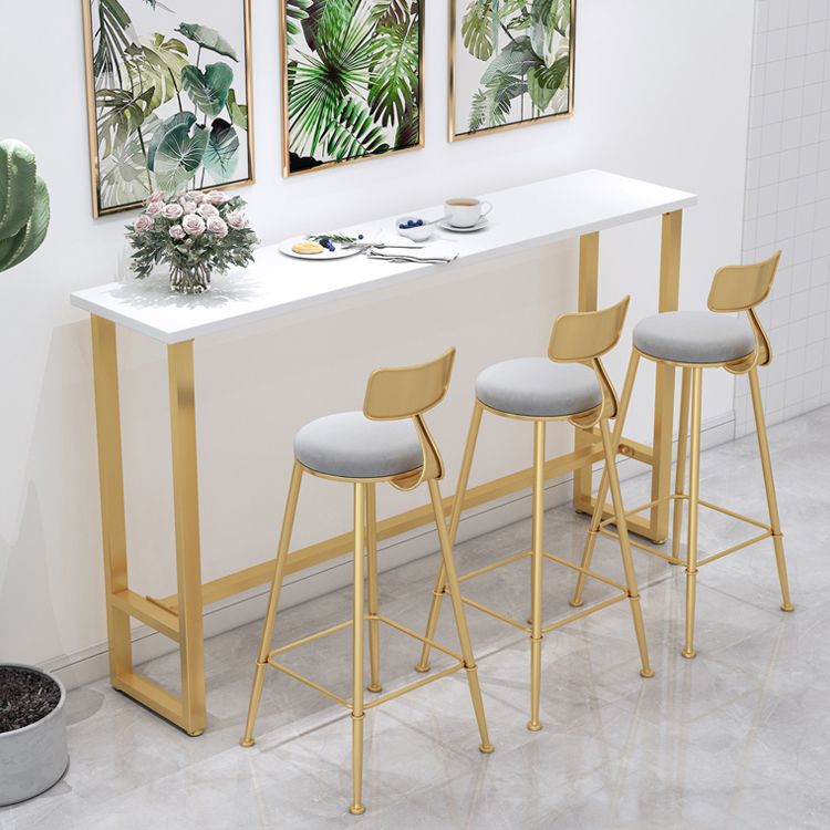 Glam Juego de mesa de bar de 1/4/7 piezas, mesa rectangular de madera con taburetes altos