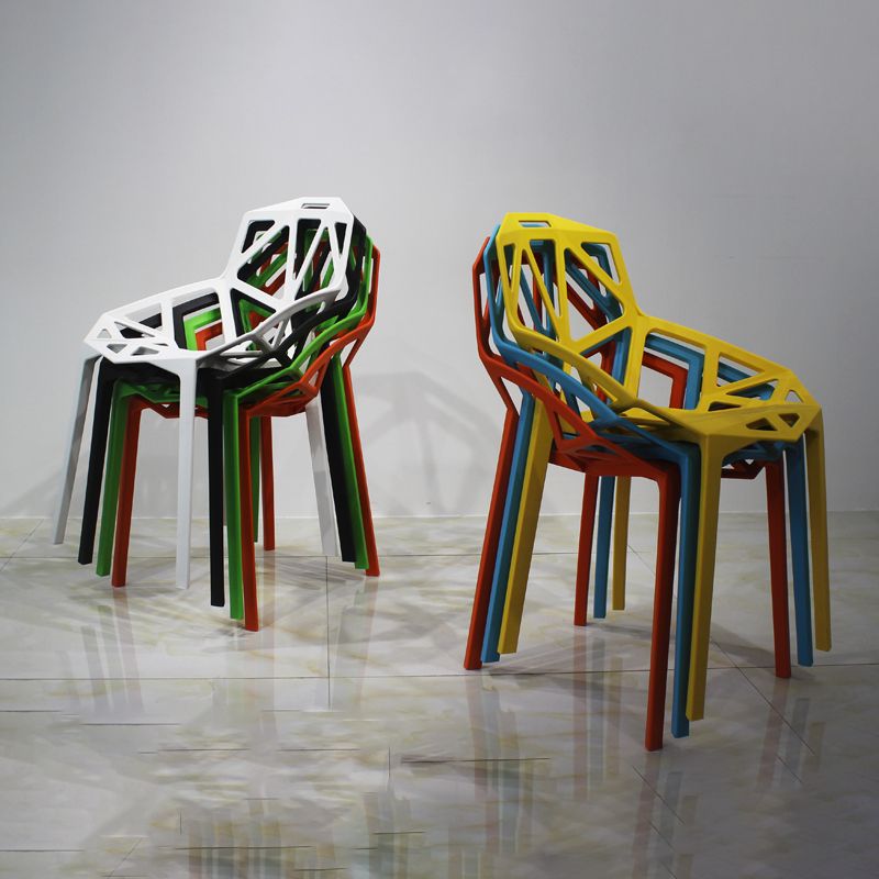 Contemporary Style Dining Chair Plastic Dining Arm Side Chair for Kitchen (Set of 4) Clearhalo ' kitchen&dining_furn' 'Dining Chairs' 'Dining Tables & Seating' 'dining_chair' 'furn' 'furn_dining_chair' 'Furniture' 'furniture_dining_chair' 'Kitchen & Dining Furniture' 'kitchen' 1200x1200_f4b597d7-b87c-4b14-90ee-adfbcf2c7a34