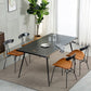 Industrial Rectangle Dining Room Table Oak Solid Wood Table with 4 Black Legs Clearhalo ' dining_table' 'Dining Tables & Seating' 'Dining Tables' 'furn' 'furn_dining_table' 'Furniture' 'furniture_dining_table' 'Kitchen & Dining Furniture' 'kitchen&dining_furn' 'kitchen' 'kitchen_dining_table' 1200x1200_f4b59940-a19e-4751-a673-a42040a1e4d5