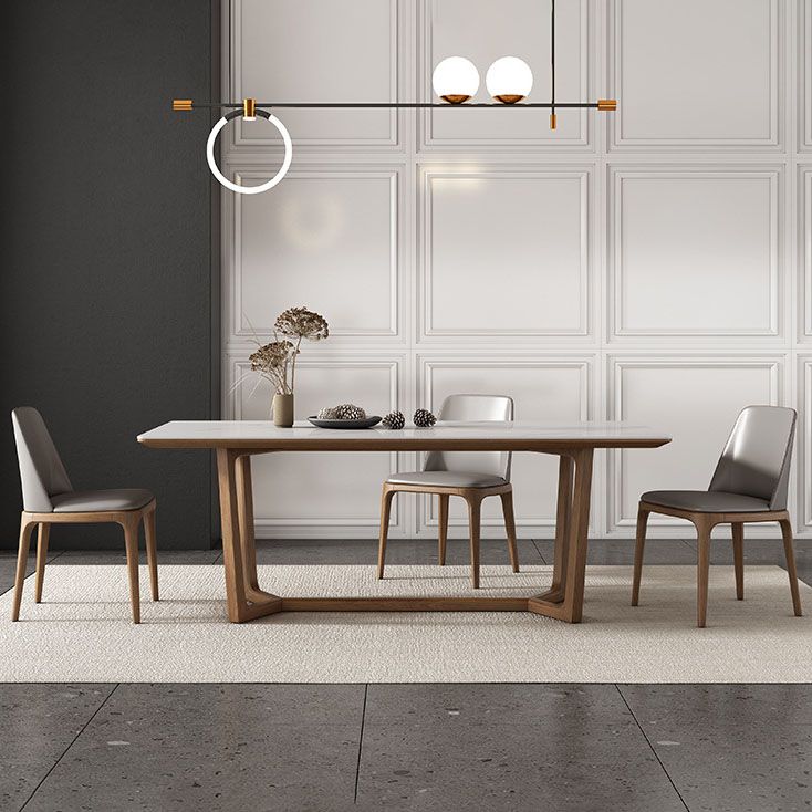 Modern 1/2/3/4/7 Pieces Dining Set Sintered Stone Dining Table Set for Home Clearhalo 'Dining Room Sets' 'Dining Tables & Seating' 'dining_room_set' 'furn' 'furn_dining_room_set' 'Furniture' 'furniture_dining_room_set' 'Kitchen & Dining Furniture' 1200x1200_f4b66598-6da5-4341-95fb-fc6e4678cb00