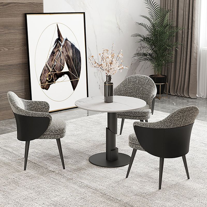Traditional Luxury Dining Table White Stone Center Top Round Dining Table Clearhalo 'Dining Tables & Seating' 'Dining Tables' 'dining_table' 'furn' 'furn_dining_table' 'Furniture' 'furniture_dining_table' 'Kitchen & Dining Furniture' 'kitchen' 'kitchen_dining_table' 1200x1200_f4b6ef50-a777-456d-b3c7-92e529c862eb