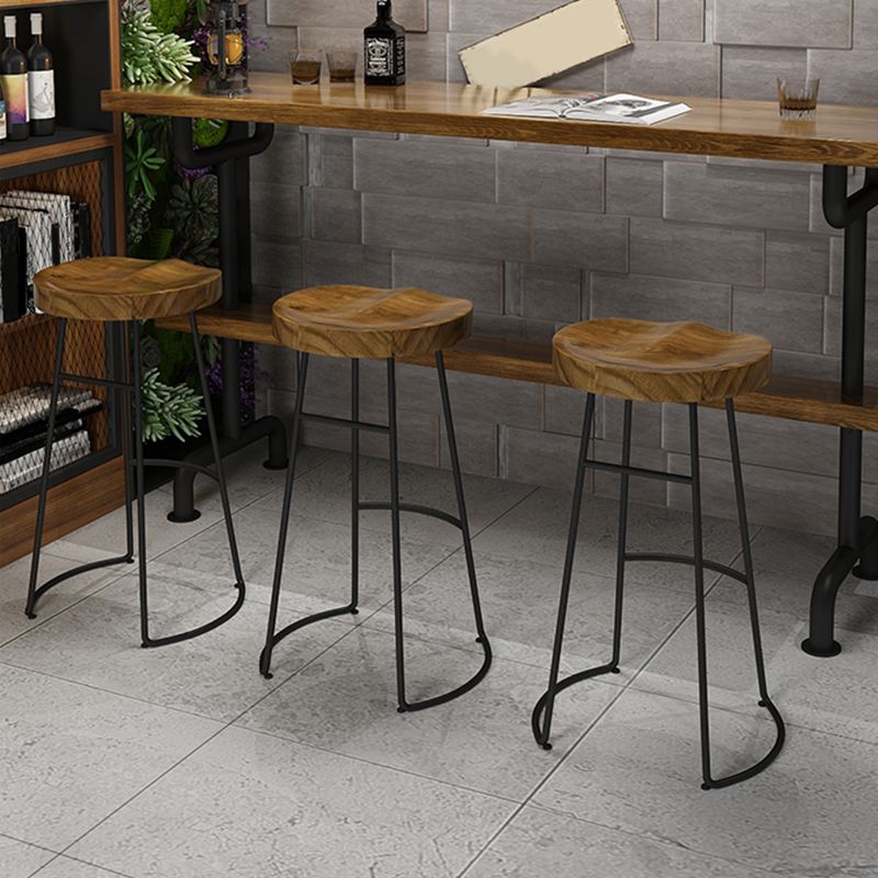 Modern Solid Wood Dining Stools Backless Barstools with Footrest Clearhalo 'Bar Furniture' 'Bar Stools' 'bar_stools' 'furn' 'furn_bar_stools' 'Furniture' 'Kitchen & Dining Furniture' 1200x1200_f4b8e67c-259c-4c2a-bab6-9d4d627e28c7