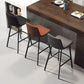 30-inch Glam Iron Barstool Distressed Low Back Indoor Tall Stool with Leather Seat Clearhalo 'Bar Furniture' 'Bar Stools' 'bar_stools' 'furn' 'furn_bar_stools' 'Furniture' 'furniture_bar_stools' 'Kitchen & Dining Furniture' 1200x1200_f4b9a0c4-0035-4e01-adb6-112173acf385
