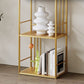 Metal Glam Bookshelf Standard Open Back Bookcase with Shelves