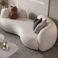 Hedendaagse Tuxedo Arm Sofa Fabric Sofa in witte, strakke rug gebogen bank